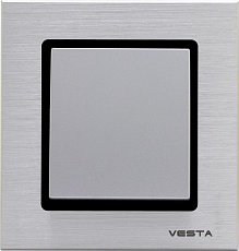 Выключатель одноклавишный Vesta-Electric Exclusive Silver Metallic серебро FVK050305SER 1