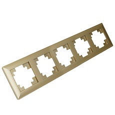 Рамка 5-постовая Stekker Катрин золото PFR00-7005-08 49610 4