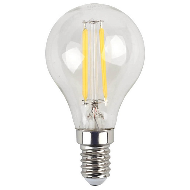 Лампа светодиодная филаментная ЭРА E14 7W 2700K прозрачная F-LED P45-7W-827-E14 Б0027946 фото 