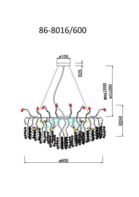 Подвесная люстра Garda Decor Монетки 86-8016/600 изображение 2 Подвесная люстра Garda Decor Монетки 86-8016/600 Фото № 2