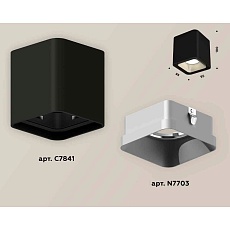 Комплект накладного светильника Ambrella light Techno Spot XS7841003 SBK/SSL черный песок/серебро песок (C7841, N7703) 1