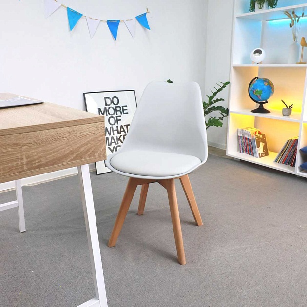 Кухонный стул AksHome Bliss серый, пластик + экокожа 62771 Фото № 3