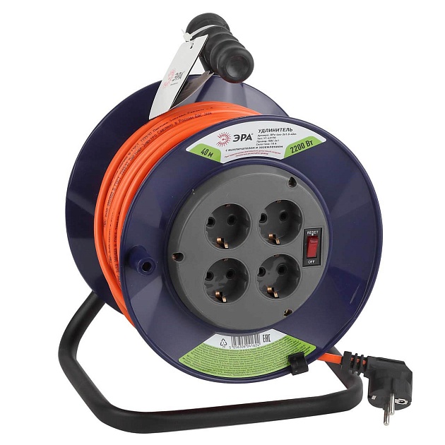 Удлинитель силовой ЭРА RPx-4es-3х1.0-40m Б0043055 изображение 1 Удлинитель силовой ЭРА RPx-4es-3х1.0-40m Б0043055 Фото № 1