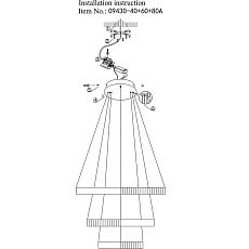 Подвесной светодиодный светильник Kink Light Далим 09430-40+60+80A,19 1