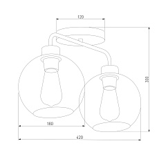 Потолочная люстра TK Lighting 4021 Bari 1
