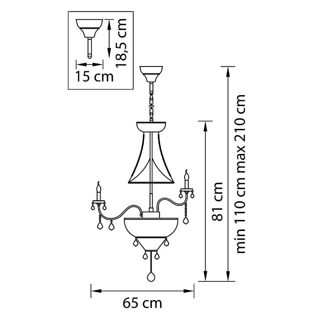 Подвесная люстра Osgona Classic 700164 изображение 2 Подвесная люстра Osgona Classic 700164 Фото № 2