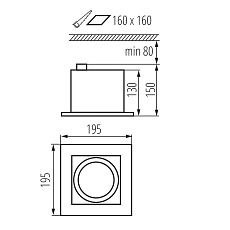 Точечный светильник Kanlux MATEO ES DLP-150-W 32931 3