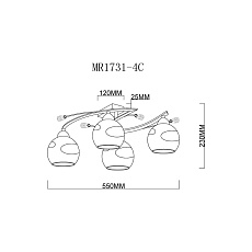 Потолочная люстра MyFar Stella MR1731-4C 1