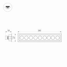 Встраиваемый светодиодный светильник Arlight MS-Orient-Built-Turn-TC-S67x300-20W Day4000 032231 1