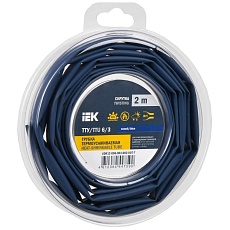 Трубка термоусадочная ТТУ нг-LS 6/3 синяя (2м/упак) IEK UDR12-006-003-002-K07-T