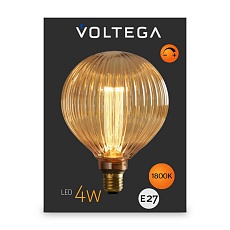 Лампа светодиодная филаментная Voltega 271 E27 4W 1800K желтая 8543 1