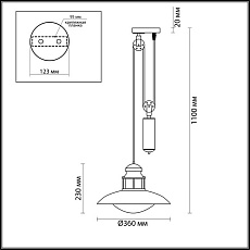 Уличный подвесной светильник Odeon Light Nature Dante 4164/1A 2