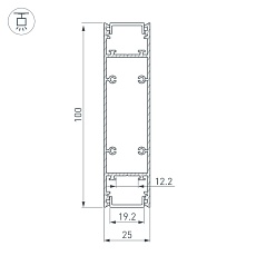 Профиль Arlight SL-Line-2522-2500 Black 033735 1