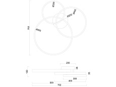 Потолочная светодиодная люстра Arte Lamp Sierra A2426PL-3GO 1