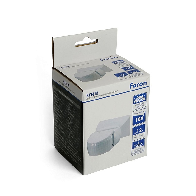 Датчик движения 1200W 12m 180° Feron SEN18 51518 Фото № 11