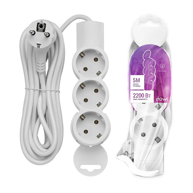 Удлинитель Duwi 3гн 5м с/з 32006 9 Фото № 2