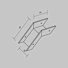 Коннектор L-образный внешний Maytoni Elasity IP O-TR001-OC 1