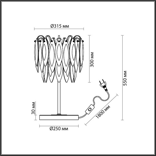 Настольная лампа Odeon Light VILNA 5068/3T Фото № 2