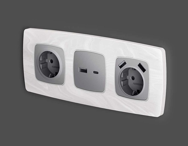 Лицевая панель розетки AMBRELLA VOLT OP5070 Фото № 3