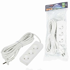 Удлинитель Uniel Ultra 3гн х 5м б/з S-CU3-5 White UL-00009984 1