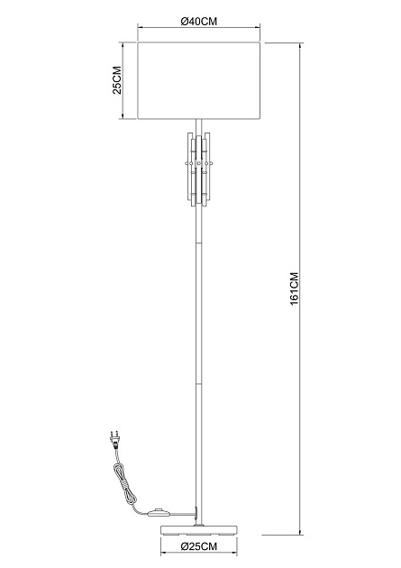 Торшер Arte Lamp Taygeta A4097PN-1CC Фото № 2