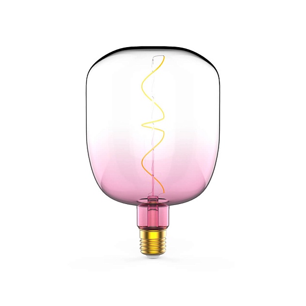 Лампа светодиодная филаментная Gauss E27 5W 1800K розовая 1010802105 фото 4