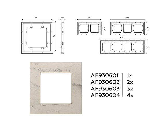 Рамка AMBRELLA VOLT AF930602 Фото № 3
