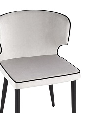 Кухонный стул Stool Group Матео с кантом велюр светло-серый MC110 KD HLR-13/HLR-66 edge 1