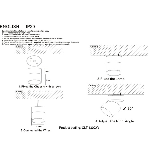 Светодиодный спот Crystal Lux CLT 130CW WH Фото № 2
