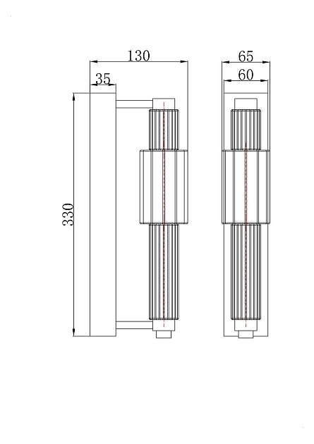 Настенный светильник Maytoni Verticale MOD308WL-L9CG3K Фото № 4