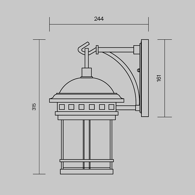 Уличный настенный светильник Maytoni Salamanca O031WL-01BR Фото № 3