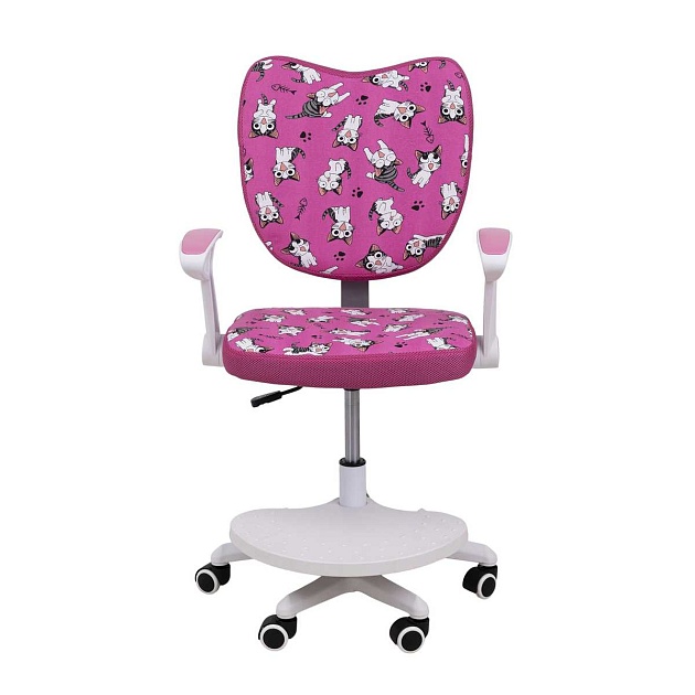 Детское кресло AksHome Catty фуксия с котятами, ткань 84764 изображение 10 Детское кресло AksHome Catty фуксия с котятами, ткань 84764 Фото № 10