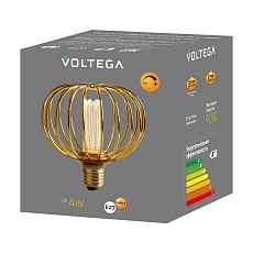 Лампа светодиодная филаментная Voltega 271 E27 4W 1800K золотая 8567 1