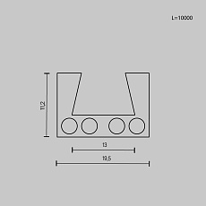 Шинопровод Maytoni Technical Busbar trunkings Elasity TRX160-1110B 3