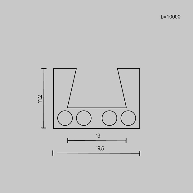 Шинопровод Maytoni Technical Busbar trunkings Elasity TRX160-1110B Фото № 4