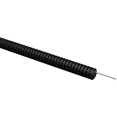ELASTA Труба гофрированная ПВХ d=16мм с зондом черная (100м) IEK ET-TG21-121-016-100-K02