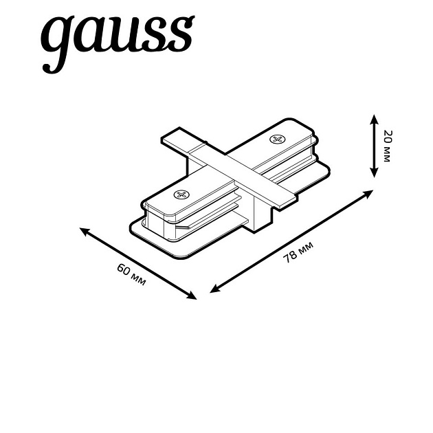 Коннектор прямой Gauss TR132 фото 2