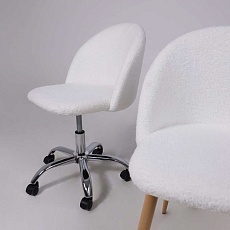 Поворотное кресло AksHome Sirena иск.мех/белый 91959 1