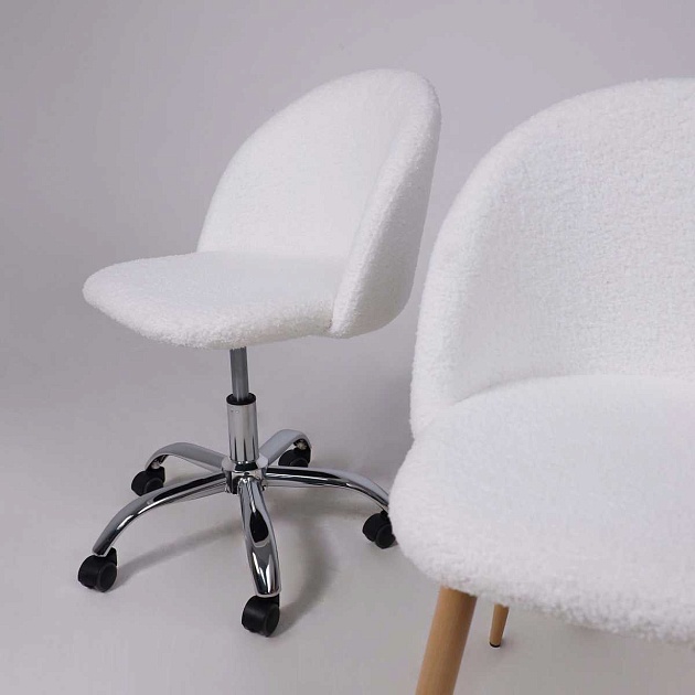 Поворотное кресло AksHome Sirena иск.мех/белый 91959 изображение 2 Поворотное кресло AksHome Sirena иск.мех/белый 91959 Фото № 2