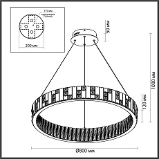 Подвесная люстра Odeon Light CROSSA 5072/100L 3