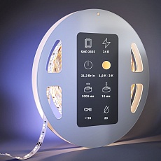 Светодиодная лента Maytoni 21,3W/m 168LED/m 2835SMD теплый белый 5M 201128 2