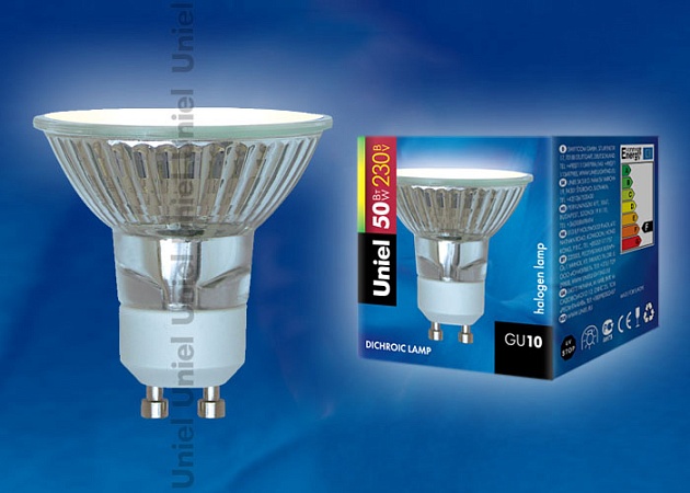 Лампа галогенная Uniel GU10 50W прозрачная JCDR-50/GU10 01094 фото 2