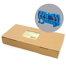 Зажим пружинный, 4-проводной проходной ЗНИ - 2,5 ,JXB PT 2,5 , синий LD574-2-25 1