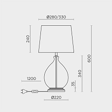 Настольная лампа Modelux ML.6111.01TL BK 1