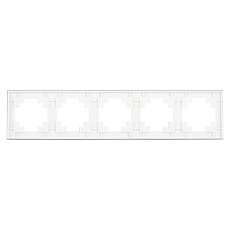 Рамка 5-постовая Stekker Катрин белый GFR00-7005-01 39637 4
