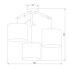 Подвесная люстра TK Lighting 6553 Albero White 2