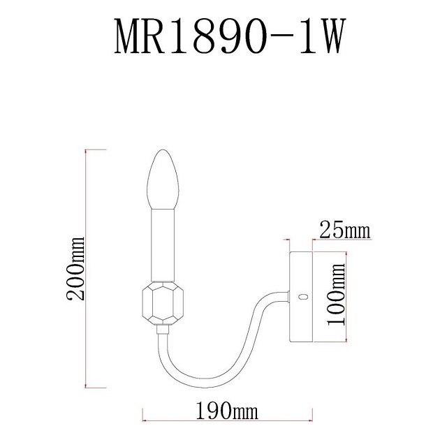 Бра MyFar Lena MR1890-1W изображение 2 Бра MyFar Lena MR1890-1W Фото № 2