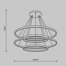 Подвесной светодиодный светильник Maytoni Rim MOD058PL-L174BK 5