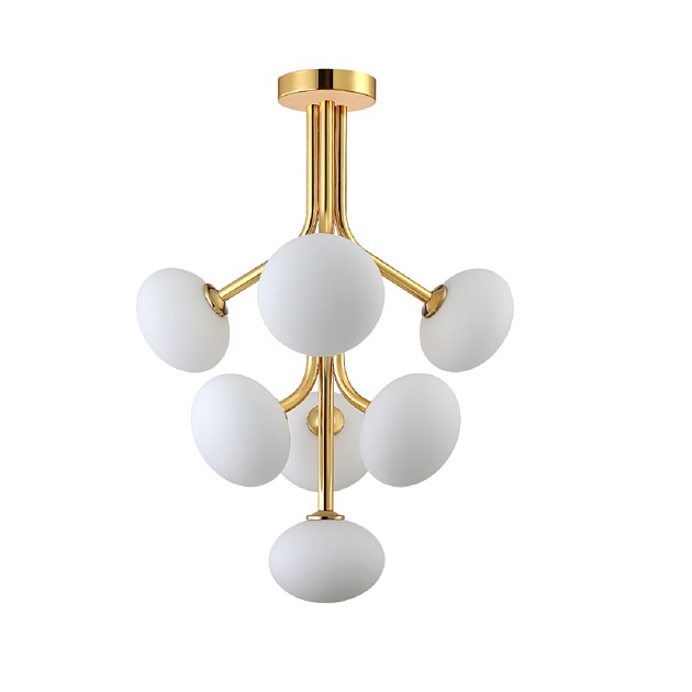 Подвесная люстра Crystal Lux ALICIA SP7 GOLD/WHITE Фото № 1