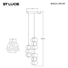 Подвесная светодиодная люстра ST Luce Talisman SL6121.403.03 1